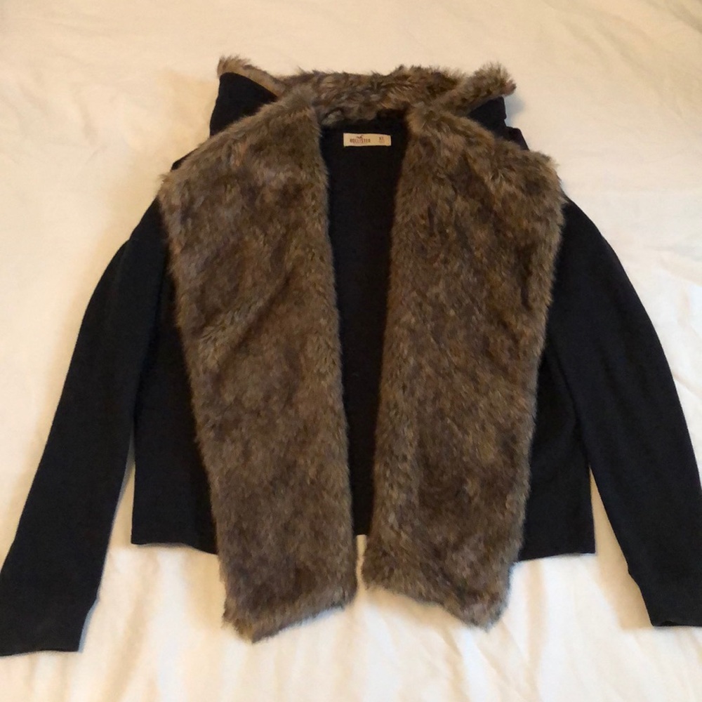 Hollister faux fur sweater